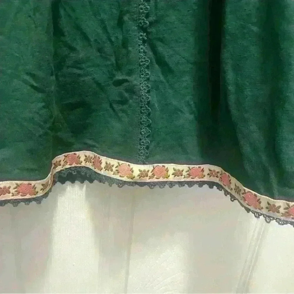 Matilda Jane Womens Dress Nadine Fancy Charlie Emerald Green Floral Trim  Size S - Picture 6 of 11